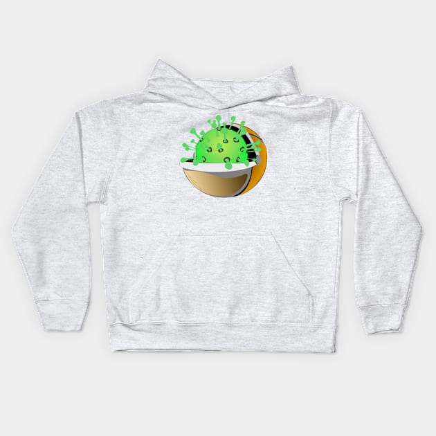 Baby Corona Kids Hoodie by Worldengine